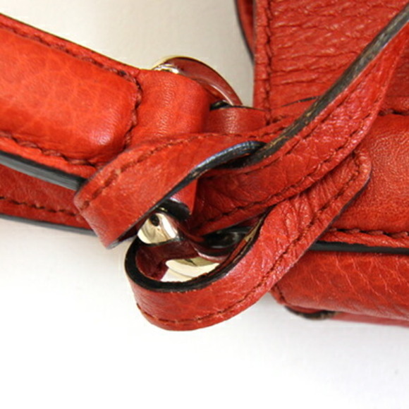 GUCCI Red Leather Tote Bag - Picture 9 of 10